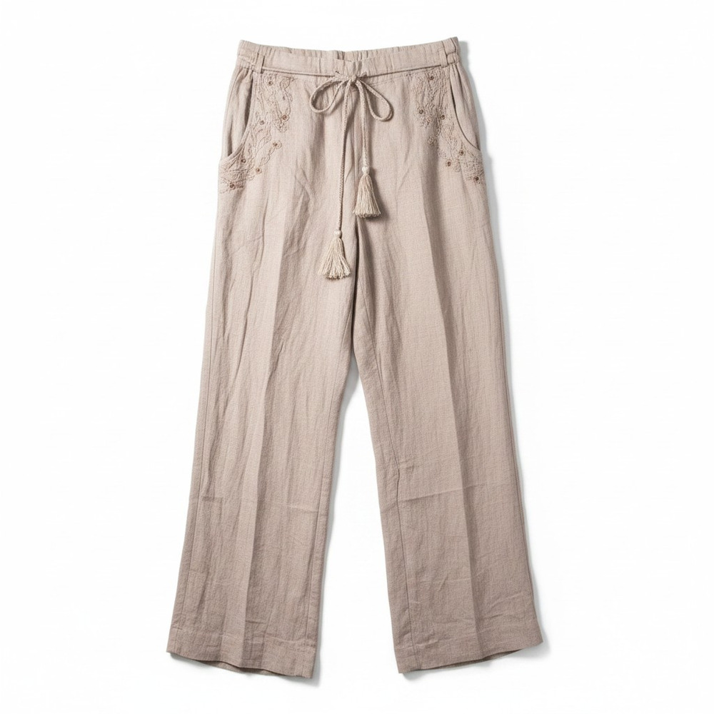 NWT Sage the Label Wide Leg In the Pines Palazzo Pants Tan S Minimalist Festival - Picture 12 of 12